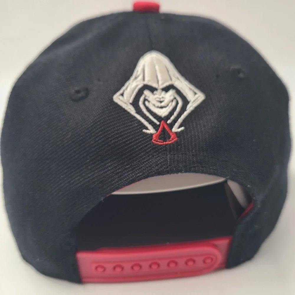 Assassins Creed Hat Snapback Ubisoft Black Red Video Game Logo Promo Casual Men